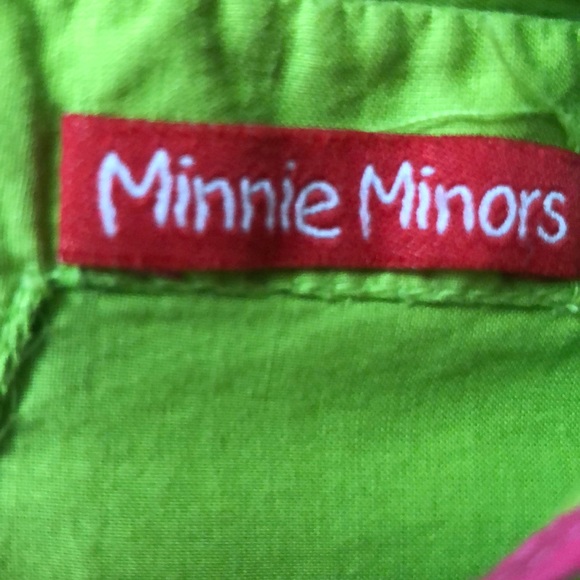 MINNIE MINORS 2 PC TUNIC/KURTI SET •LIME GREEN •GOLD EMBROIDERY & BEADS •Sz 9/10 - Picture 10 of 17